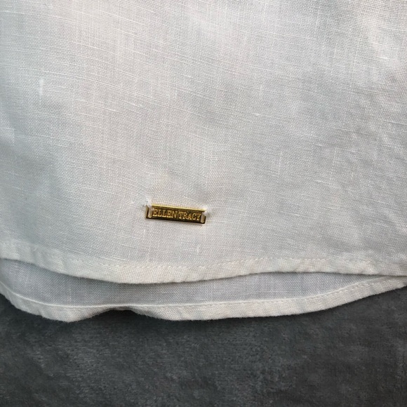 Ellen Tracy Linen V-Neck 3/4 Sleeve Tunic size S - Picture 5 of 9